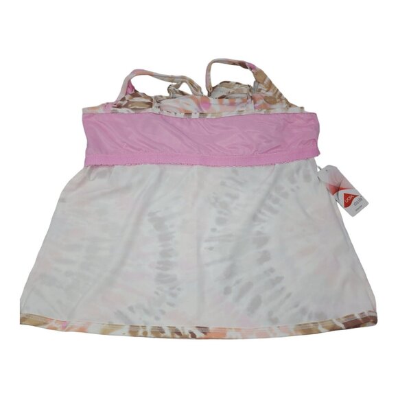 Lands End Tankini Swim Top Plus Size 16W Square Neck Underwire Bra Swimsuit $78 - Picture 5 of 11